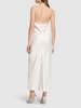Jacquard satin halter neck midi dress