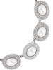 Oval faux pearl & crystal necklace