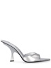 95mm Ester faux metallic leather mules