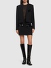 Double crepe cady mini skirt w/sequins