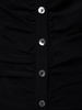 Draped silk shirt w/bow