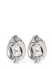 Chain earrings w/ crystals