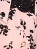 Printed silk short sleeve mini dress