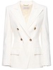 Linen blend double breast blazer