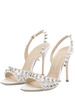 100mm Leather sandals w/ spikes