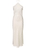 Jacquard satin halter neck midi dress