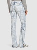 Coated denim midrise straight jeans