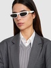 Cat-eye mask acetate sunglasses