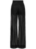 Sheer cotton organza wide pants