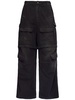 Bleached cotton cargo pants