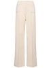 High waist canvas wide leg pants