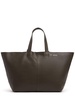Midi leather tote bag