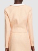 Sequined tweed jacket w/ collar