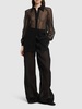 Sheer silk chiffon shirt