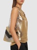 Metallic disc shoulder bag