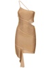 Mono shoulder knit mini dress