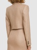 Sequined tweed cropped boxy jacket