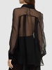 Sheer silk chiffon shirt