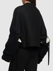 Short peacoat w/ furry sleeves