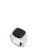 Cushion black onyx ring