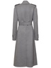 Wool double breasted belted coat