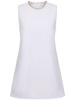Crystal heart crepe mini dress