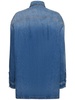 Crystal embellished denim oversize shirt