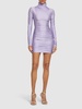 Oleandra shiny Lycra mini dress