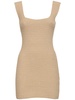 Chunky knit cotton blend mini dress