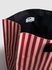 Striped canvas shopping bag