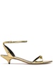 35mm Vika laminated ankle strap sandals