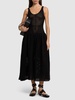 Crochet knit midi dress