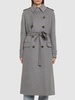 Wool double breasted belted coat