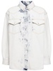 Bleached denim overshirt