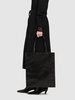 Large Pinch crackled patent leather tote