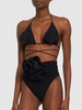 3D flower tech triangle bikini top