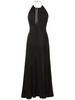Viscose knit halter neck long dress