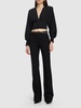Gathered crepe crop top