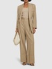 Wide leg turn-up pants