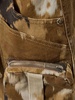Belted denim mini cargo skirt