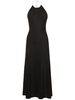 Viscose knit halter neck long dress