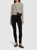 Peg high waisted denim skinny jeans