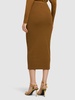 Viscose jersey high rise midi skirt