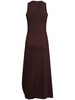 Silk viscose interlock twisted hem dress