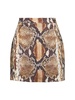 Printed stretch viscose mini skirt
