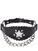 Leather choker w/ star & chain