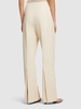 High waist canvas wide leg pants