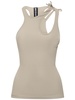Ribbed jersey top w/ double straps
