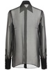 Sheer silk chiffon shirt