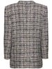 Oversized checked lurex tweed blazer